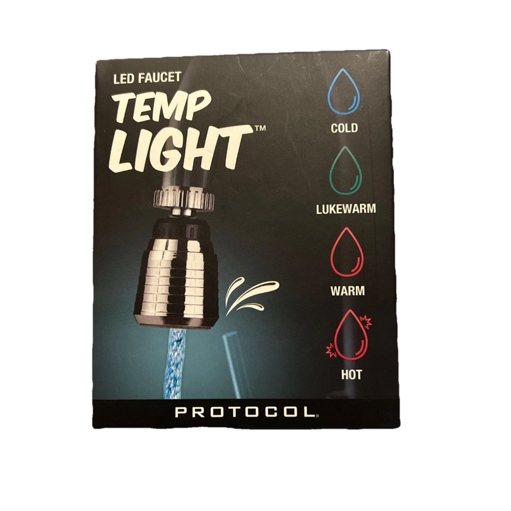 LED Faucet Temp Light Color Changing Temperature Controlled Swivel